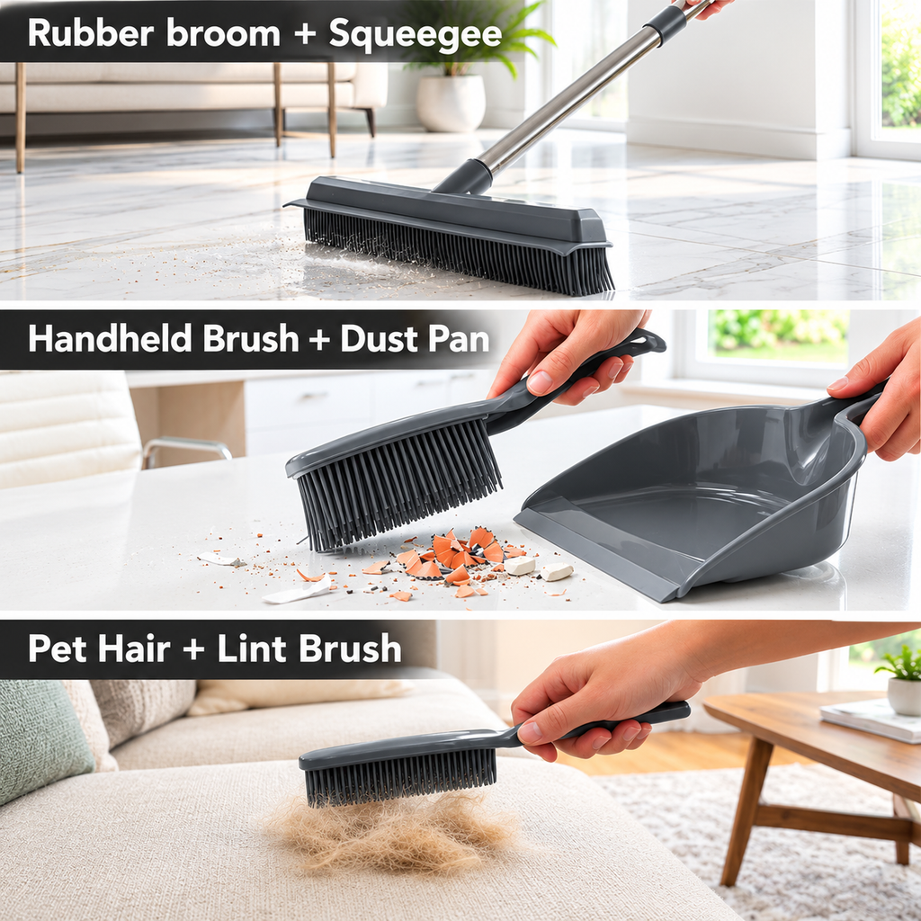 Pet Hair Cleaning Broom Set